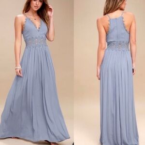 Lulus This Is Love Crochet Maxi Dress